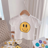Kids Clothes Smile Print T-shirt Girls Tees Cotton Boys Tops-TB00949-Veeddydropshipping